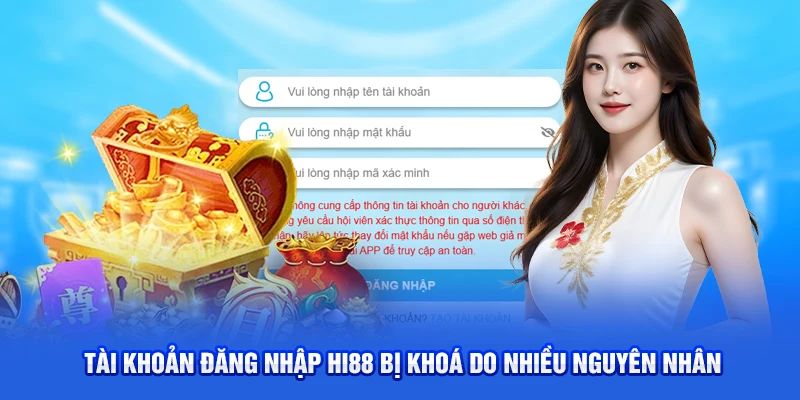 Tài khoản đăng nhập Hi88 bị khoá do nhiều nguyên nhân