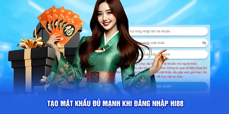 Tạo mật khẩu đủ mạnh khi đăng nhập Hi88